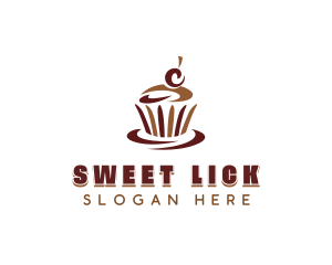 Sweet Chocolate Cupcake logo design