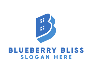 Blue B House logo design