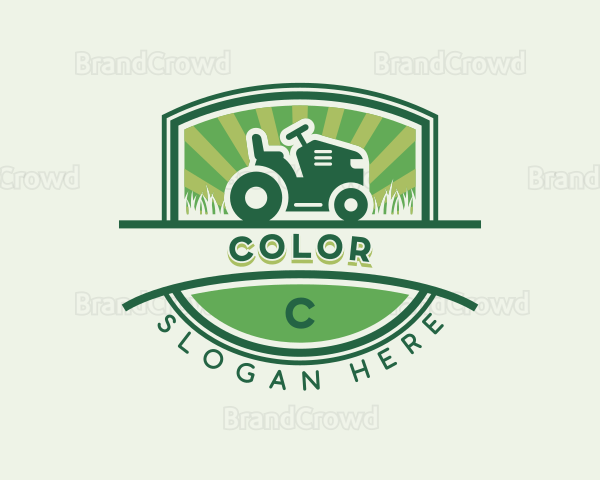 Gardening Lawn Tractor Logo