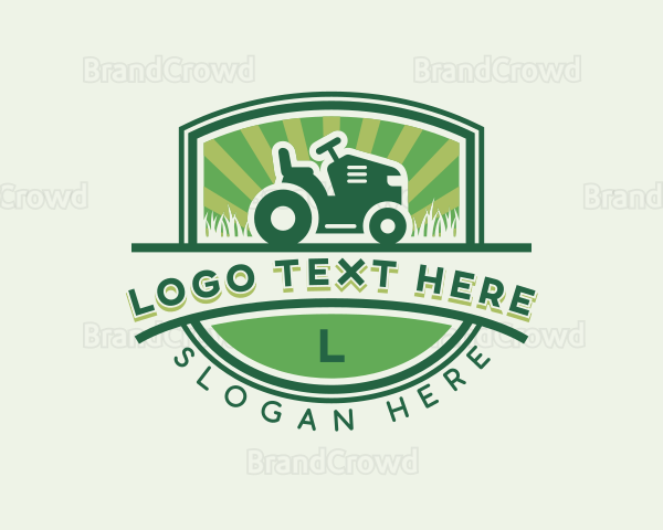 Gardening Lawn Tractor Logo