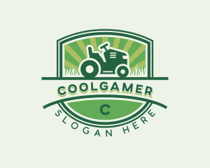 Grass Cutting - Gardening Lawn Tractor logo design