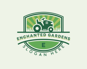 Gardening Lawn Tractor  logo design