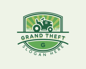 Gardener - Gardening Lawn Tractor logo design