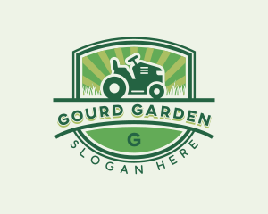 Gardening Lawn Tractor  logo design