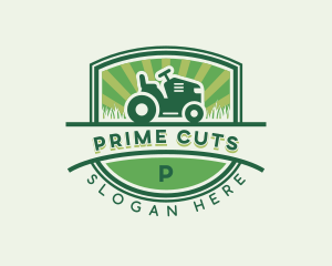 Gardening Lawn Tractor  logo design