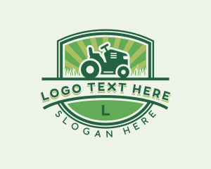 Gardener - Gardening Lawn Tractor logo design