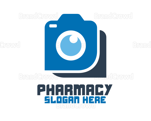 Blue Photography Camera Logo