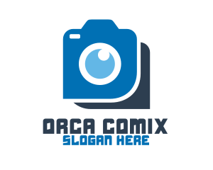 Blue Photography Camera Logo