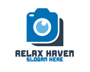 Blue Photography Camera Logo