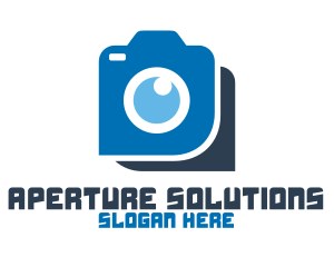 Aperture - Blue Photography Camera logo design