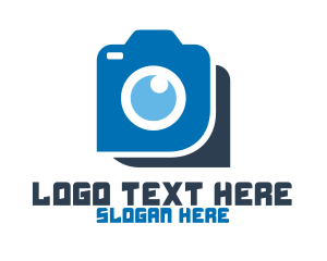 Blue Photography Camera Logo