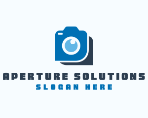 Blue Photography Camera logo design