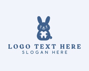 Pediatric - Bunny Dental Tooth logo design