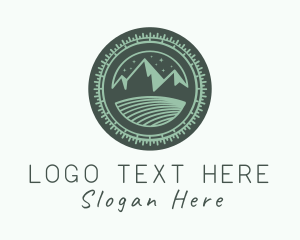 Valley - Starry Mountain Hill logo design