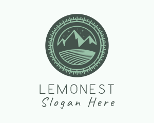 Land - Starry Mountain Hill logo design