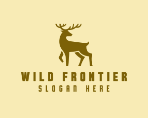 Wild Antler Deer logo design