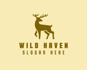 Wild Antler Deer logo design