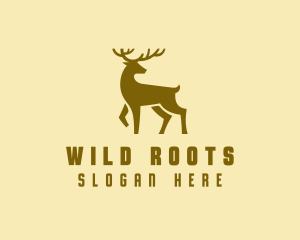 Wild Antler Deer logo design