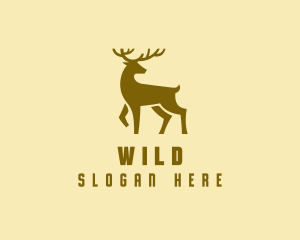 Wild Antler Deer logo design