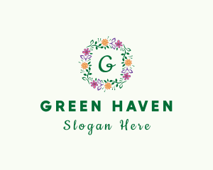 Nature Spring Flower logo design