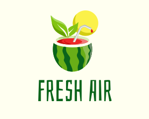 Summer Watermelon Juice  logo design