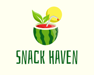 Summer Watermelon Juice  logo design