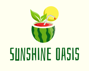 Summer Watermelon Juice  logo design