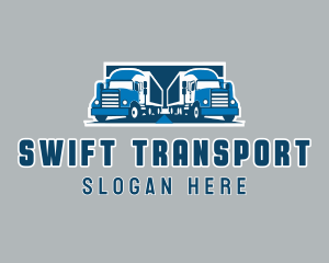 Truck Delivery Logistics logo design