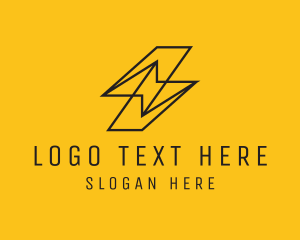 Minimalist Lightning Bolt Logo