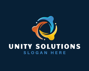 United - Unity  Community People logo design