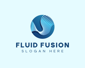 Wave Flow Sphere logo design