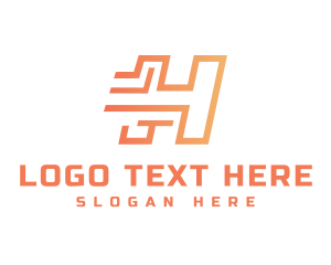 Initial - Futuristic Modern Technology logo design