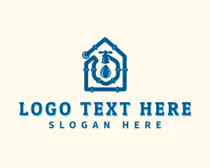 Faucet - Plumbing Pipe Handyman logo design