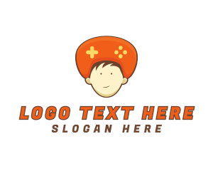 Cartoon - Controller Head Boy logo design