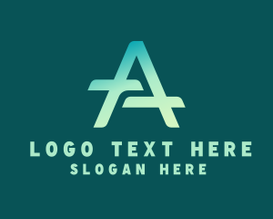 Gradient Letter A logo design