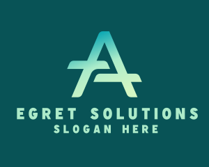 Gradient Letter A logo design