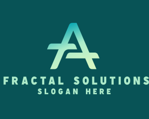 Gradient Letter A logo design