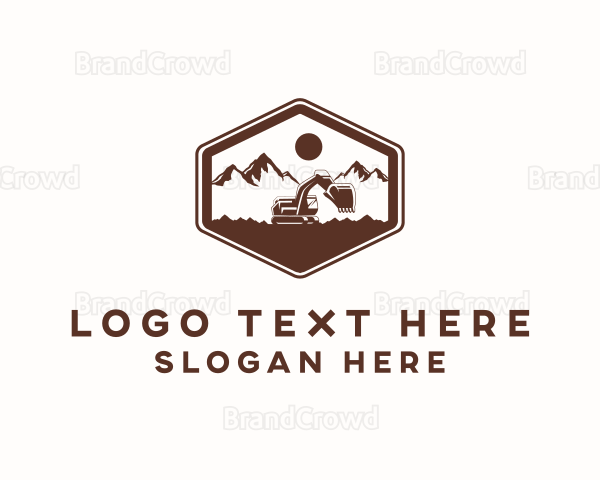 Industrial Excavator Machine Logo