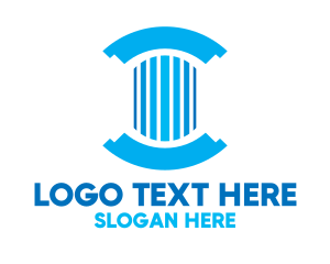 Modern - Pillar Column Structure logo design