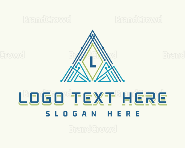 Cyber Pyramid Triangle Logo