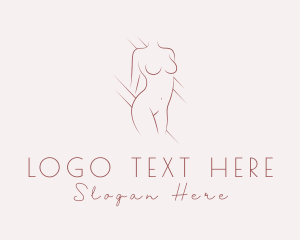 Naked - Red Sexy Beautician logo design