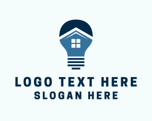 Roof - Electrical Bulb House logo design