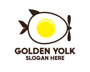 Yolk - Egg Aircraft Propeller logo design