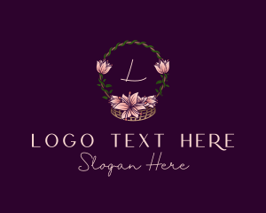 Fashion Designer - Flower Garden Basket Decoration logo design