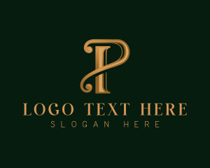 Vip - Elegant Luxury Letter P logo design