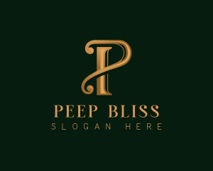 Elegant Luxury Letter P logo design