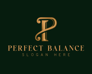 Elegant Luxury Letter P logo design