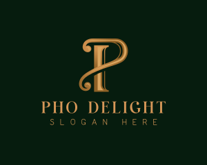 Elegant Luxury Letter P logo design