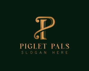 Elegant Luxury Letter P logo design