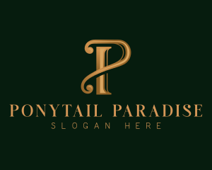 Elegant Luxury Letter P logo design